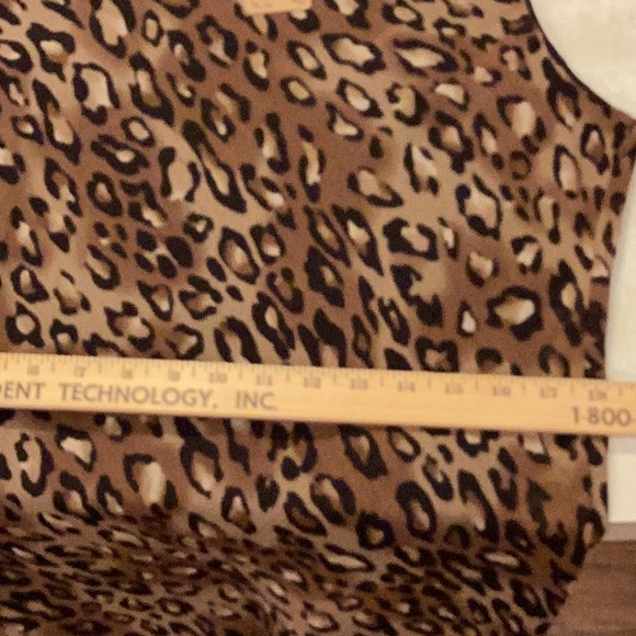 STUDIO I Womens Brown Maxi Dress Animal Print Mob Wife Sz 16 Plus - Picture 9 of 9